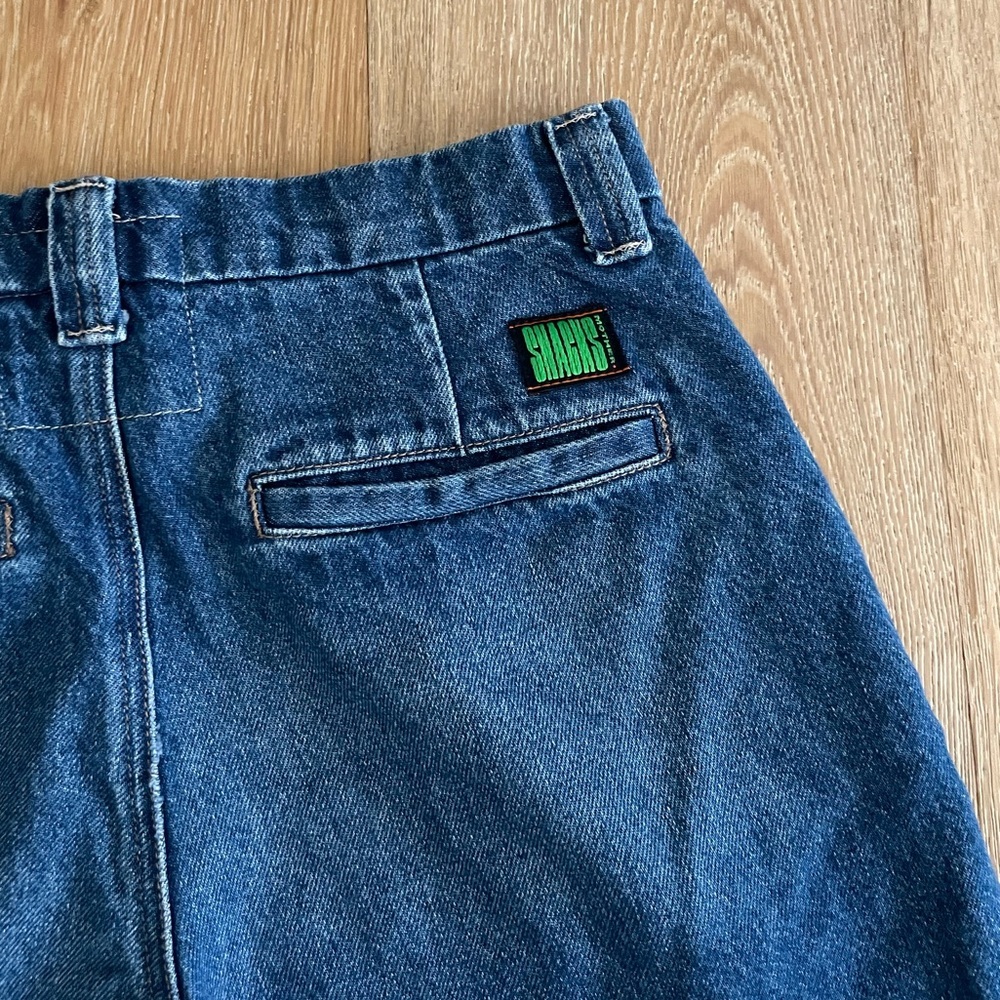 MOTHER SNACKS Baggy Jean Shorts Jorts Long Size 28 Relaxed - Picture 7 of 11